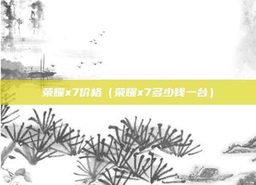 荣耀x7价格(荣耀x7多少钱一台)