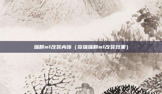 瑞麒m1改装内饰(奇瑞瑞麒m1改装效果)