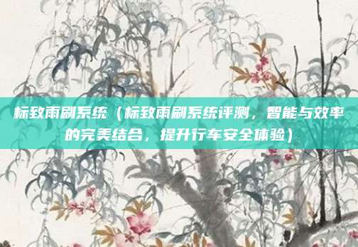 标致雨刷系统(标致雨刷系统评测,智能与效率的完美结合,提升行车安全体验)