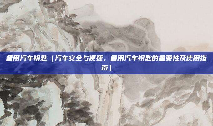 备用汽车钥匙(汽车安全与便捷,备用汽车钥匙的重要性及使用指南)