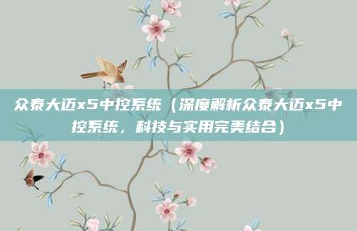 众泰大迈x5中控系统（深度解析众泰大迈x5中控系统，科技与实用完美结合）