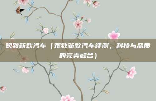 观致新款汽车(观致新款汽车评测,科技与品质的完美融合)