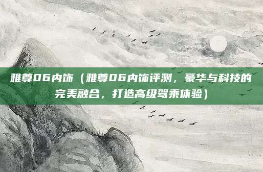 雅尊06内饰(雅尊06内饰评测,豪华与科技的完美融合,打造高级驾乘体验)