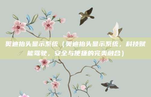 奥迪抬头显示系统(奥迪抬头显示系统,科技赋能驾驶,安全与便捷的完美融合)