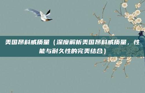 美国昂科威质量（深度解析美国昂科威质量，性能与耐久性的完美结合）