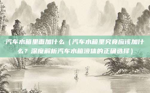 汽车水箱里面加什么（汽车水箱里究竟应该加什么？深度解析汽车水箱液体的正确选择）