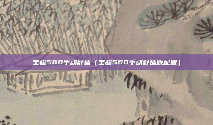 宝骏560手动舒适(宝骏560手动舒适版配置)
