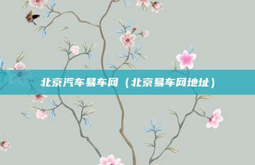 北京汽车易车网（北京易车网地址）
