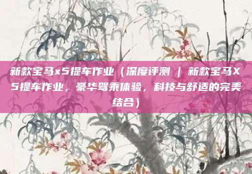 新款宝马x5提车作业(深度评测 | 新款宝马X5提车作业,豪华驾乘体验,科技与舒适的完美结合)