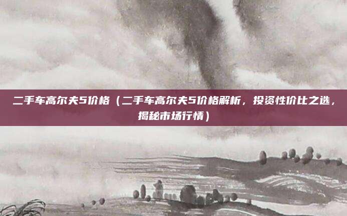 二手车高尔夫5价格(二手车高尔夫5价格解析,投资性价比之选,揭秘市场行情)