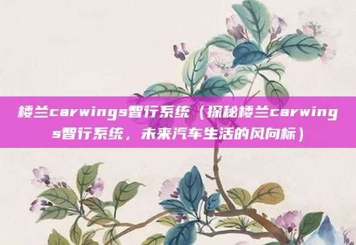 楼兰carwings智行系统(探秘楼兰carwings智行系统,未来汽车生活的风向标)