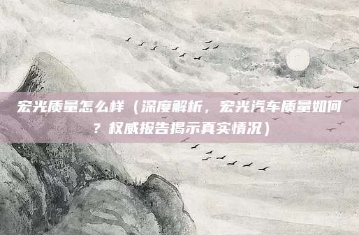 宏光质量怎么样(深度解析,宏光汽车质量如何?权威报告揭示真实情况)