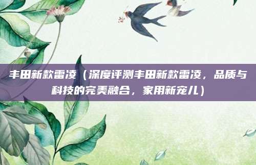丰田新款雷凌(深度评测丰田新款雷凌,品质与科技的完美融合,家用新宠儿)