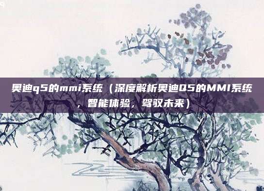 奥迪q5的mmi系统(深度解析奥迪Q5的MMI系统,智能体验,驾驭未来)