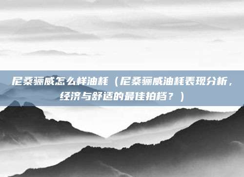 尼桑骊威怎么样油耗（尼桑骊威油耗表现分析，经济与舒适的最佳拍档？）