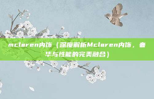 mclaren内饰(深度解析Mclaren内饰,奢华与性能的完美融合)
