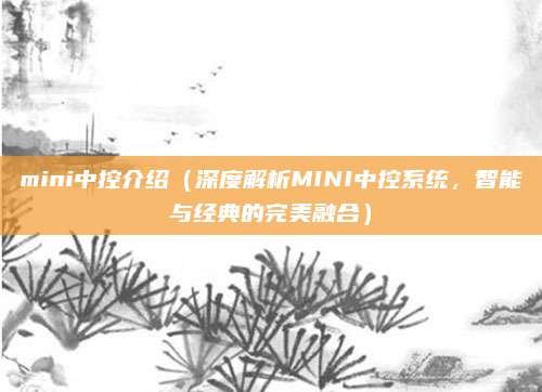 mini中控介绍(深度解析MINI中控系统,智能与经典的完美融合)