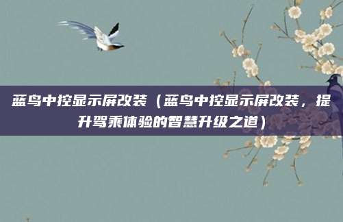 蓝鸟中控显示屏改装(蓝鸟中控显示屏改装,提升驾乘体验的智慧升级之道)