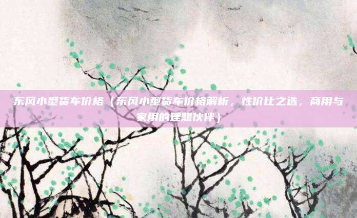 东风小型货车价格(东风小型货车价格解析,性价比之选,商用与家用的理想伙伴)