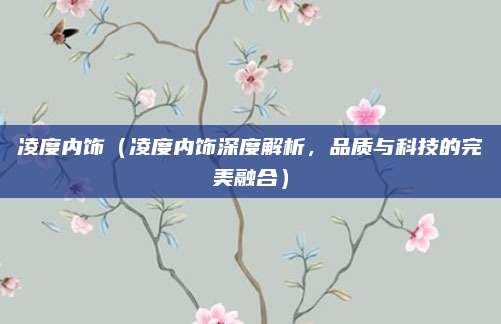 凌度内饰(凌度内饰深度解析,品质与科技的完美融合)