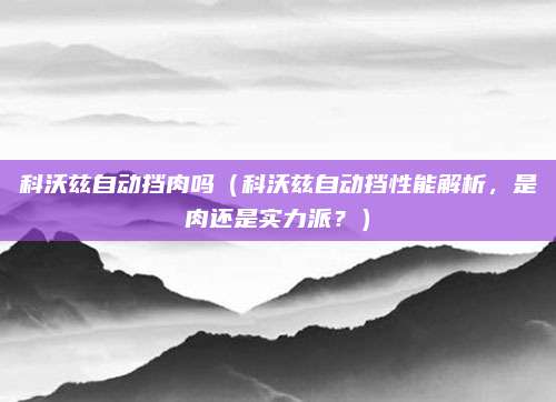 科沃兹自动挡肉吗(科沃兹自动挡性能解析,是肉还是实力派?)