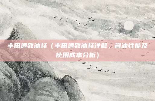 丰田逸致油耗(丰田逸致油耗详解,省油性能及使用成本分析)