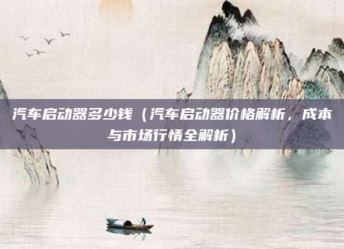 汽车启动器多少钱(汽车启动器价格解析,成本与市场行情全解析)
