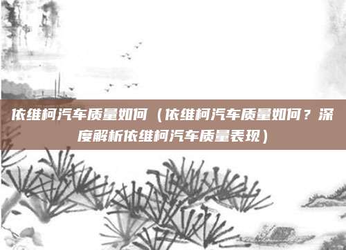 依维柯汽车质量如何(依维柯汽车质量如何?深度解析依维柯汽车质量表现)