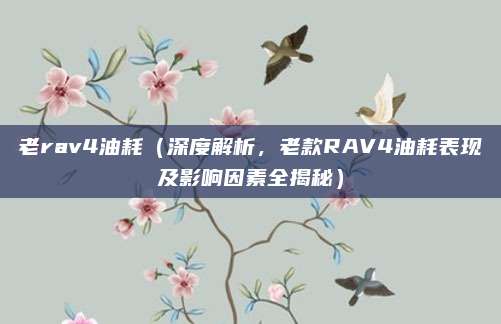 老rav4油耗(深度解析,老款RAV4油耗表现及影响因素全揭秘)
