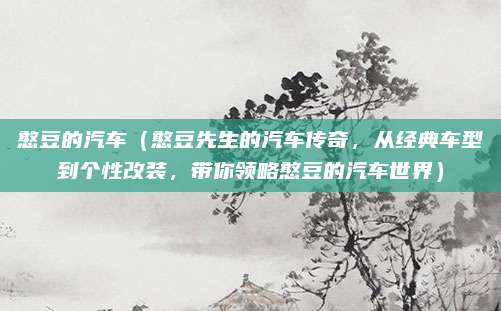憨豆的汽车(憨豆先生的汽车传奇,从经典车型到个性改装,带你领略憨豆的汽车世界)