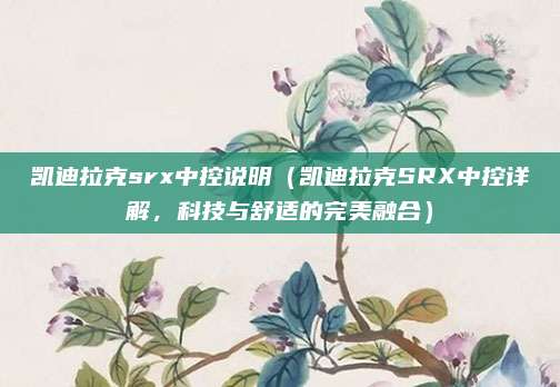 凯迪拉克srx中控说明(凯迪拉克SRX中控详解,科技与舒适的完美融合)