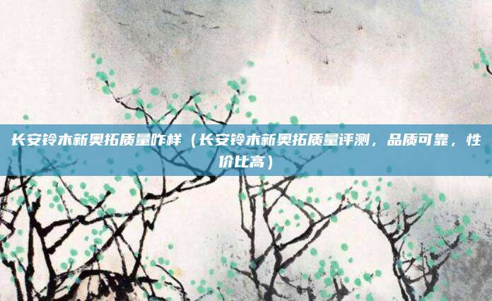 长安铃木新奥拓质量咋样(长安铃木新奥拓质量评测,品质可靠,性价比高)