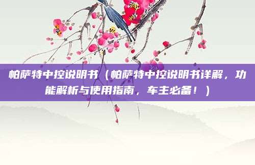 帕萨特中控说明书(帕萨特中控说明书详解,功能解析与使用指南,车主必备!)