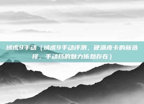 域虎9手动(域虎9手动评测,硬派皮卡的新选择,手动挡的魅力依然存在)