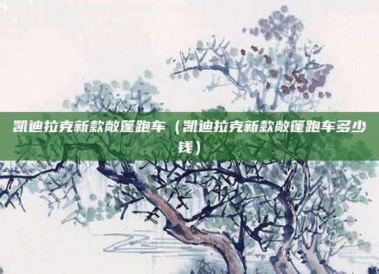 凯迪拉克新款敞篷跑车(凯迪拉克新款敞篷跑车多少钱)