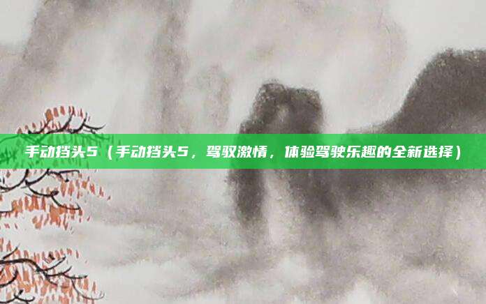 手动挡头5(手动挡头5,驾驭激情,体验驾驶乐趣的全新选择)