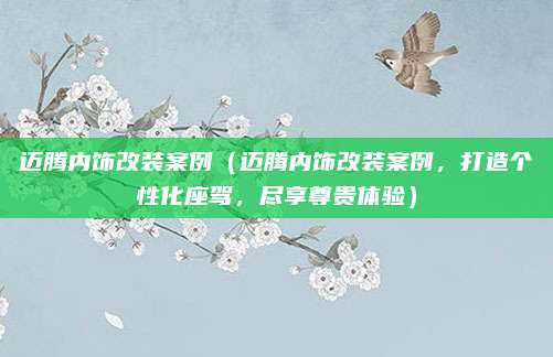 迈腾内饰改装案例（迈腾内饰改装案例，打造个性化座驾，尽享尊贵体验）