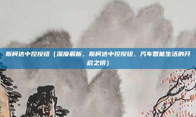 斯柯达中控按钮（深度解析，斯柯达中控按钮，汽车智能生活的开启之钥）