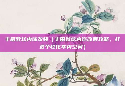 丰田致炫内饰改装(丰田致炫内饰改装攻略,打造个性化车内空间)