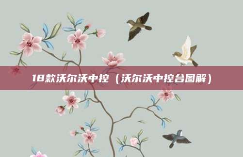 18款沃尔沃中控(沃尔沃中控台图解)