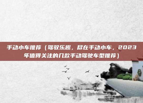 手动小车推荐(驾驭乐趣,尽在手动小车,2023年值得关注的几款手动驾驶车型推荐)