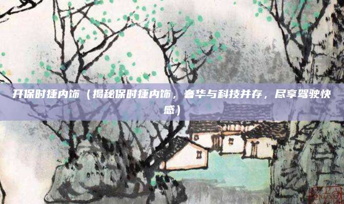 开保时捷内饰(揭秘保时捷内饰,奢华与科技并存,尽享驾驶快感)