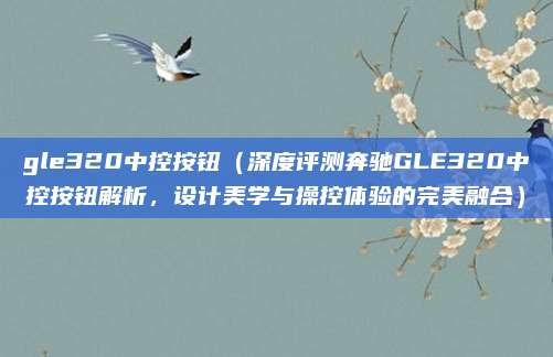 gle320中控按钮(深度评测奔驰GLE320中控按钮解析,设计美学与操控体验的完美融合)