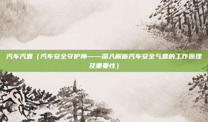 汽车汽囊（汽车安全守护神——深入解析汽车安全气囊的工作原理及重要性）