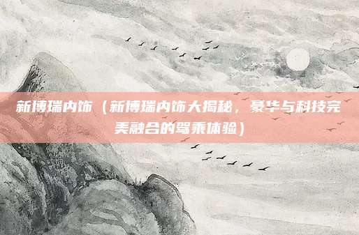 新博瑞内饰(新博瑞内饰大揭秘,豪华与科技完美融合的驾乘体验)
