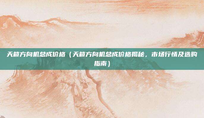 天籁方向机总成价格（天籁方向机总成价格揭秘，市场行情及选购指南）