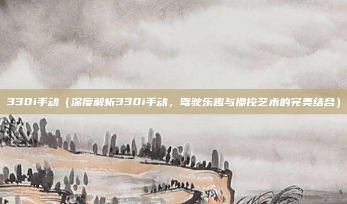 330i手动（深度解析330i手动，驾驶乐趣与操控艺术的完美结合）