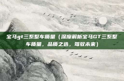 宝马gt三系整车质量（深度解析宝马GT三系整车质量，品质之选，驾驭未来）