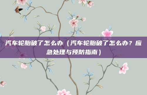 汽车轮胎破了怎么办（汽车轮胎破了怎么办？应急处理与预防指南）