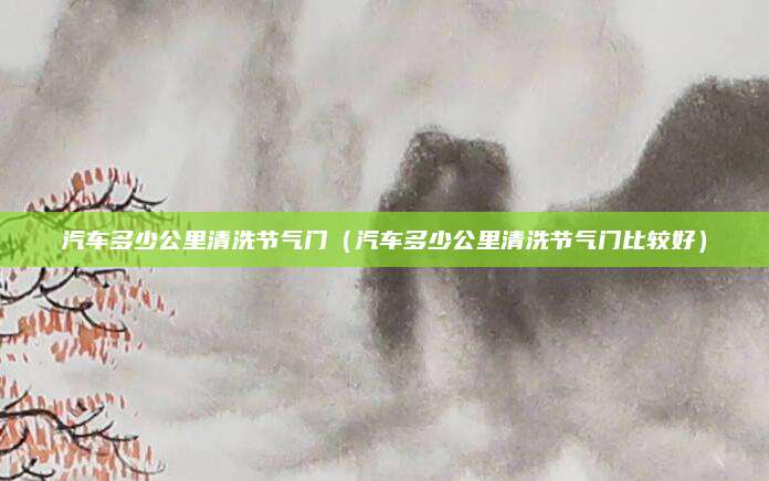 汽车多少公里清洗节气门(汽车多少公里清洗节气门比较好)